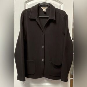 LL Bean Fleece Button Down Cardign